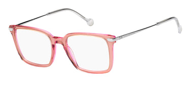 Premium Women Tommy Hilfiger Eyeglasses: TH 1822 - Pink - SpecSMART Eye Clinic (Diagonal View)